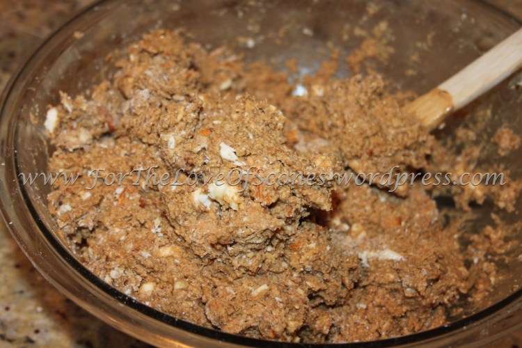 You should have a slightly sticky dough after you've stirred in all the buttermilk-coffee mixture.