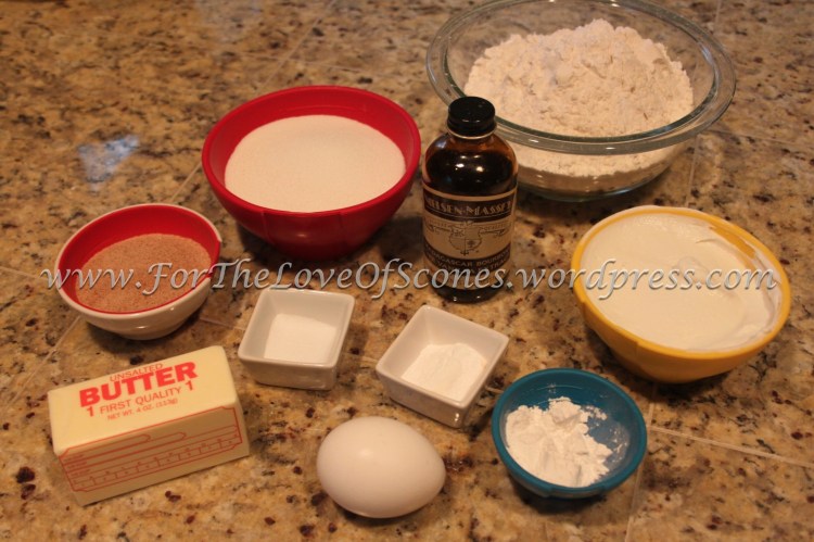 As always, measure out your ingredients first, and mix your topping.