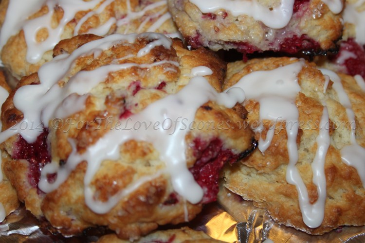 A lovely blend of raspberry and lemon complement each other in this scone batch.