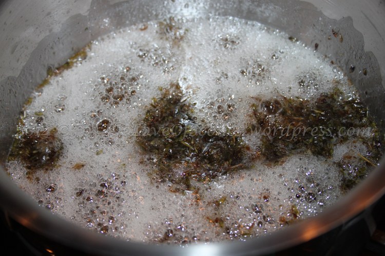 Let simmer (it'll froth, and that's okay).