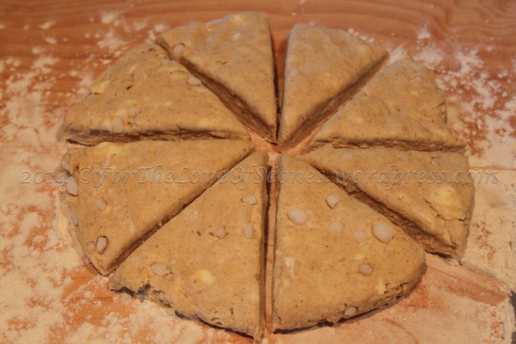 Then flatten into an 8- or 9-inch round and cut into 8 or 10 triangles.